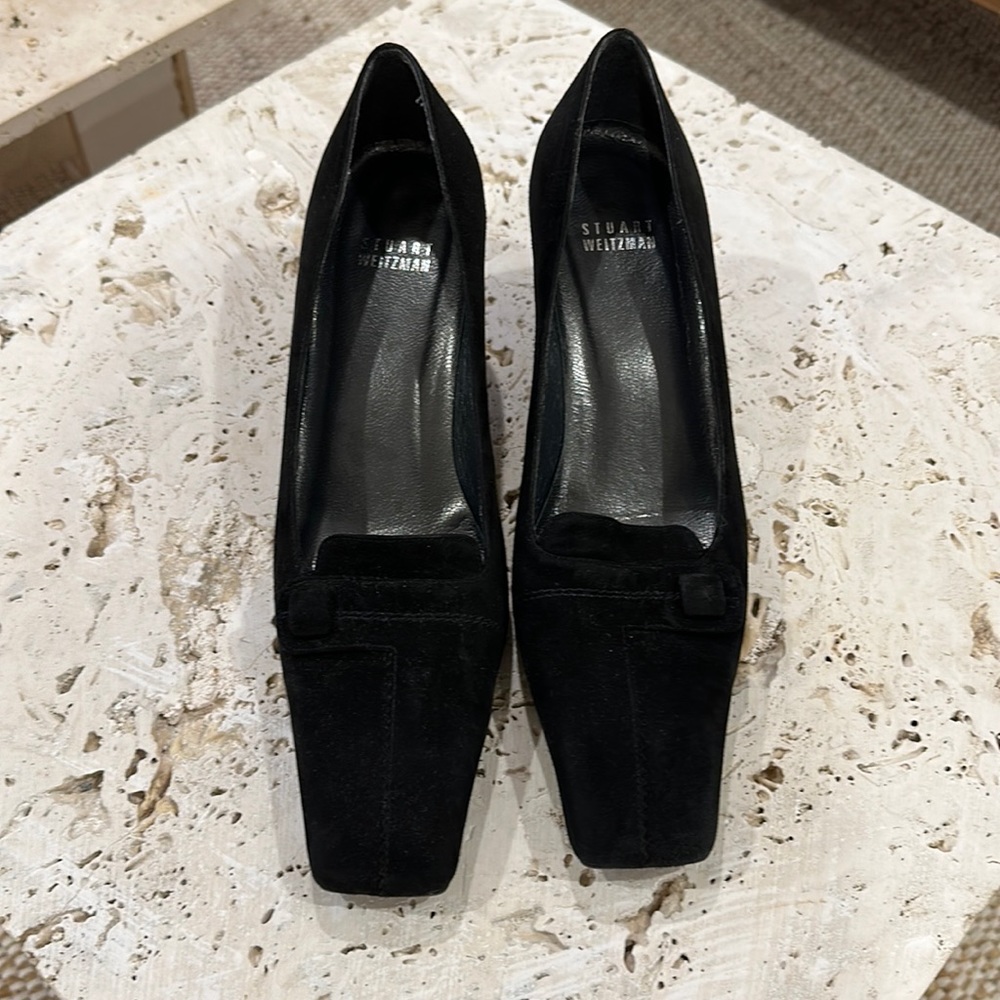 Stuart Weitzman suede pump square toe size 7.5